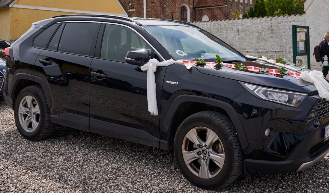 Mette Frederiksen og Bo Tengbergs bryllupsbil