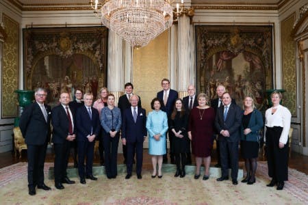 Medlemmer fra Nordisk Råd til frokost hos kong Carl Gustaf.