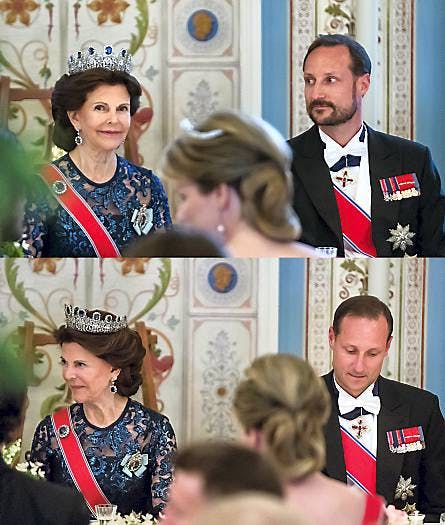 Kronprins Haakon og dronning Silvia.