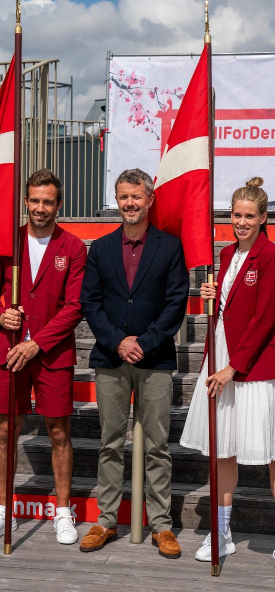 Jonas Warrer, kronprins Frederik og Sara Slott Petersen