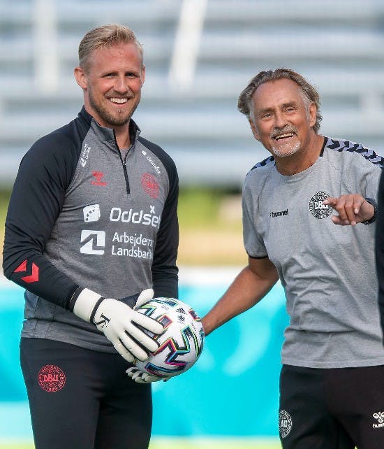 Kasper Schmeichel og Lars Høgh