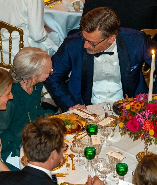 Dronning Margrethe og Nikolaj Coster-Waldau