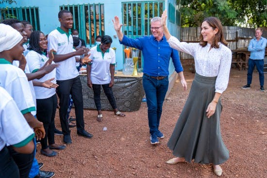 Flemming Møller Mortensen og kronprinsesse Mary