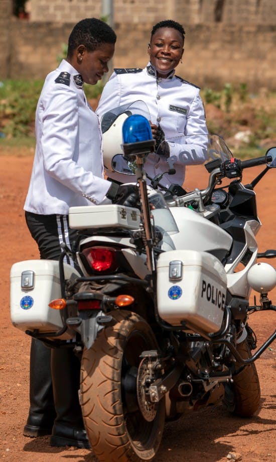Motorcykelbetjente i Burkina Faso