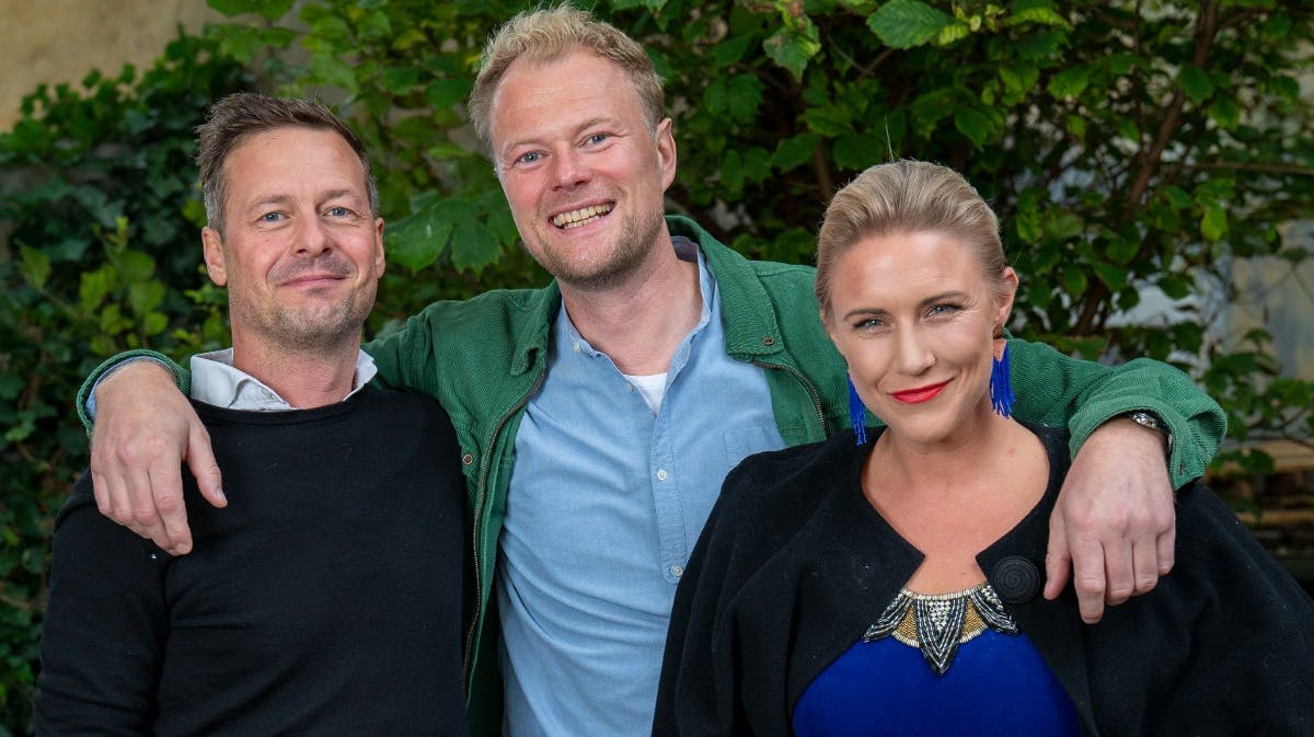 Ask Abildgaard, Christian Degn og Mette Helena Rasmussen fra "Nybyggerne"