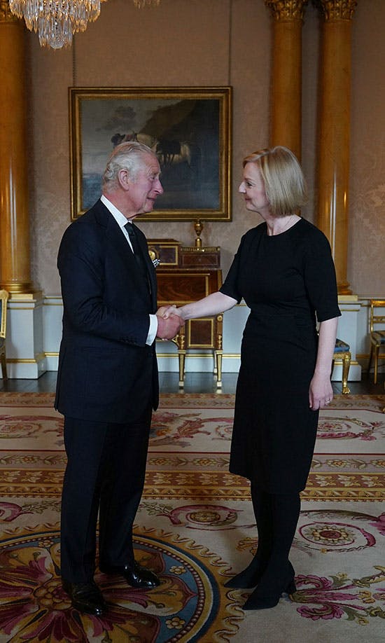 Kong Charles og Liz Truss