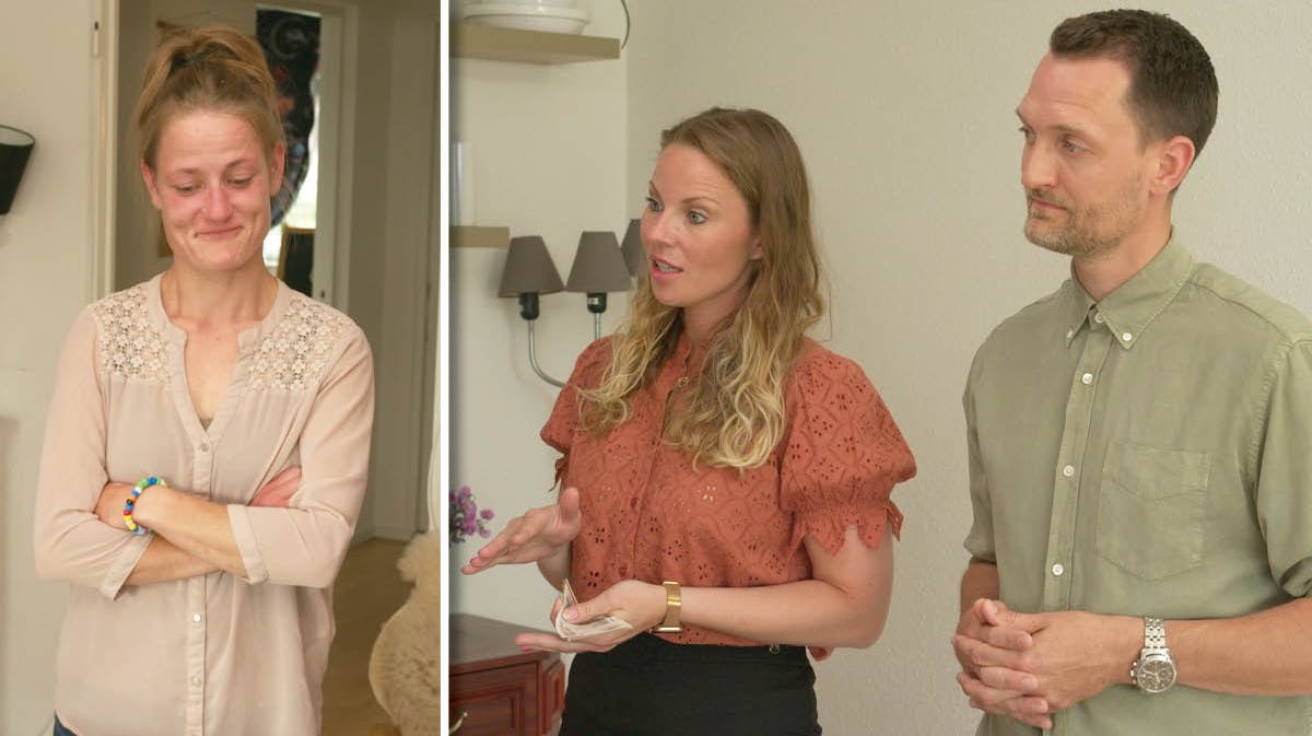 Sammensat billede af Daniella samt Mette Djernis og Kenneth Hansen i Luksusfælden