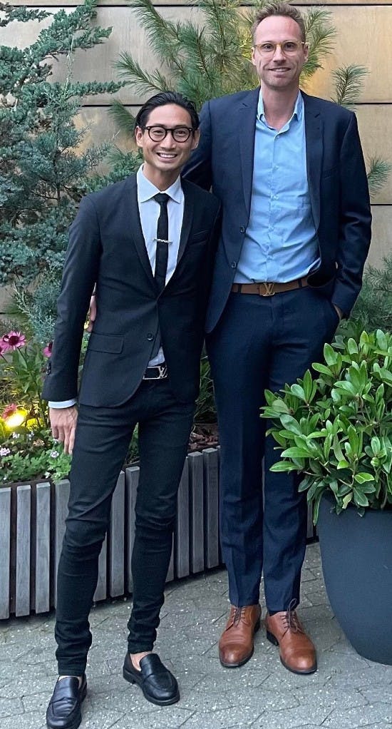 Klaus og kæresten, Thomas.