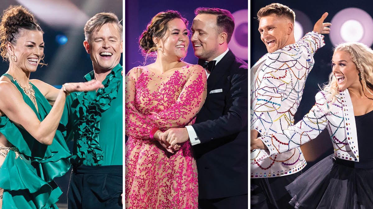 De tre finalister i "Vild med dans" 2022.