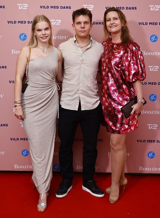 Jens Werners hustru, Anette, og børn Nicolai og Isabella. 