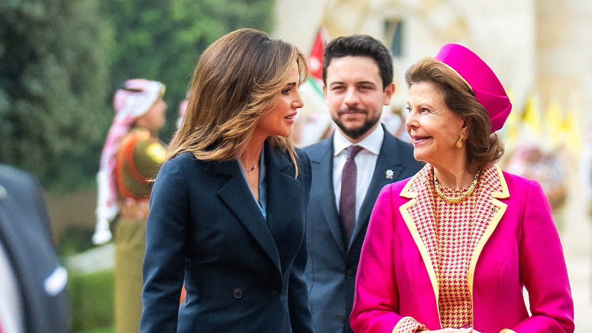 Dronning Silvia og dronning Rania.
