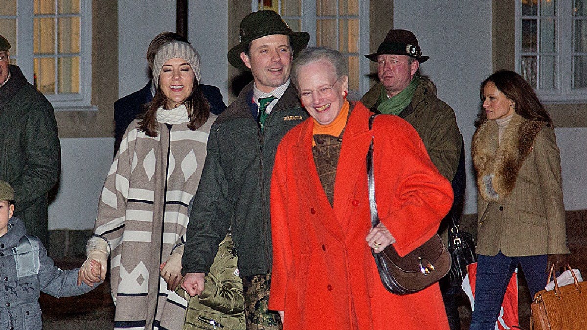 Kronprinsparret og dronning Margrethe