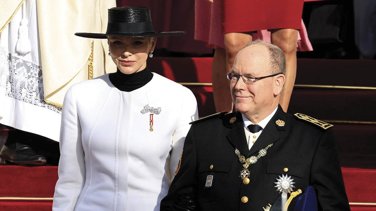 Fyrstinde Charlene, fyrst Albert og tvillingerne til Monacos Nationaldag 2022.
