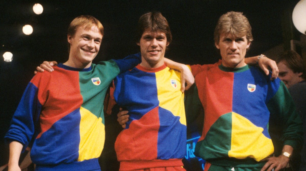 Per Frimann, Frank Arnesen og Morten Olsen.