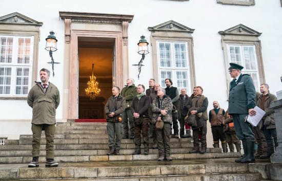 Kronprins Frederik til Kongejagt