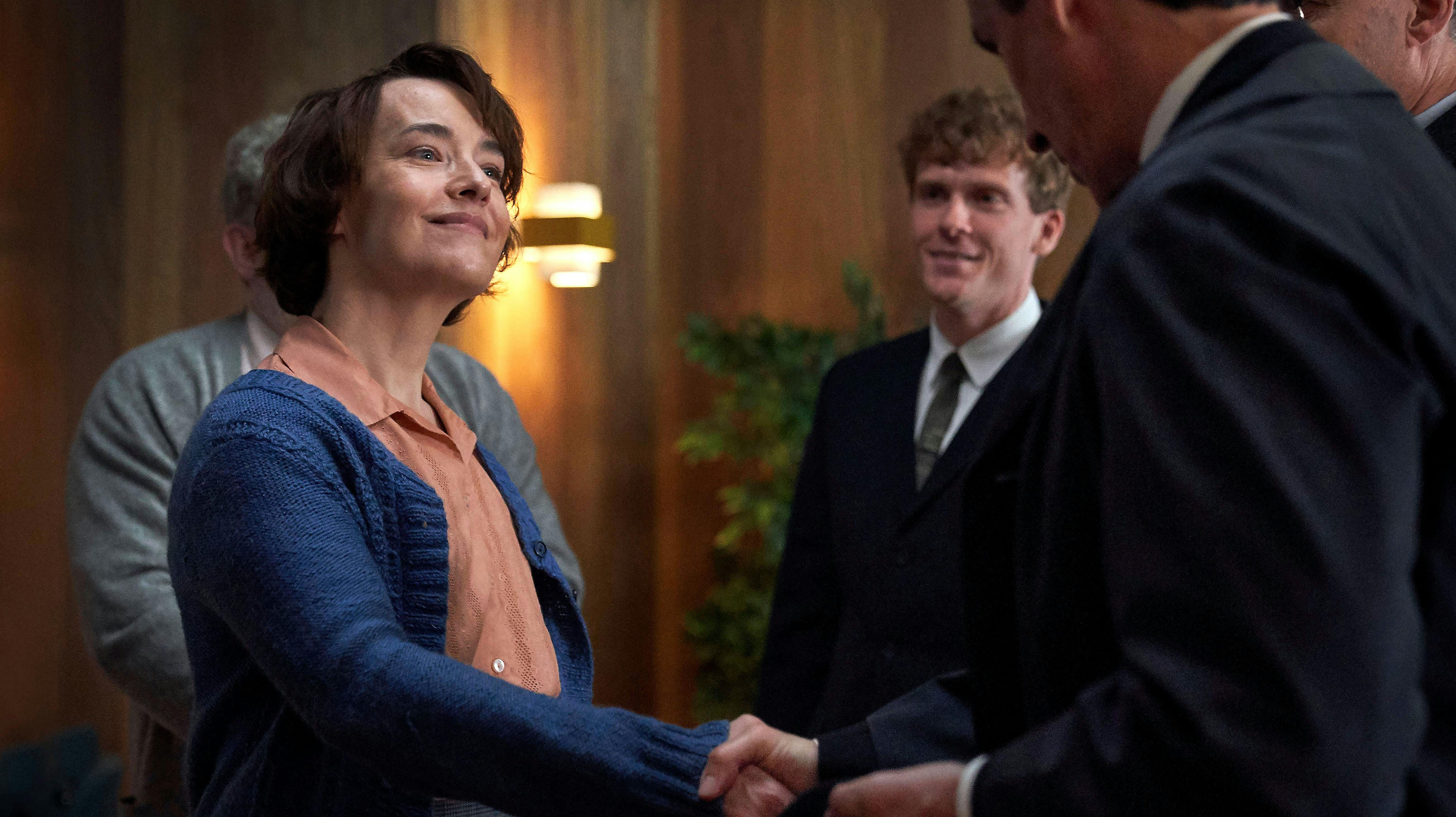 Birthe og Axel spillet af Maria Rossing og Morten Hee Andersen i "Carmen Curlers"