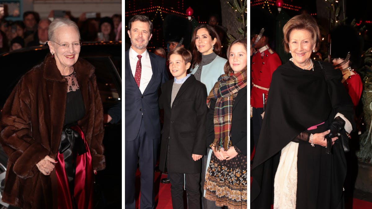 Dronning Margrethe, kronprinsparret og Norges dronning Sonja