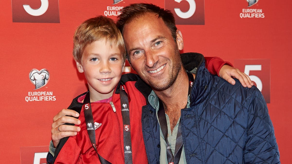 Joachim Knop og sønnen Herman i 2014.