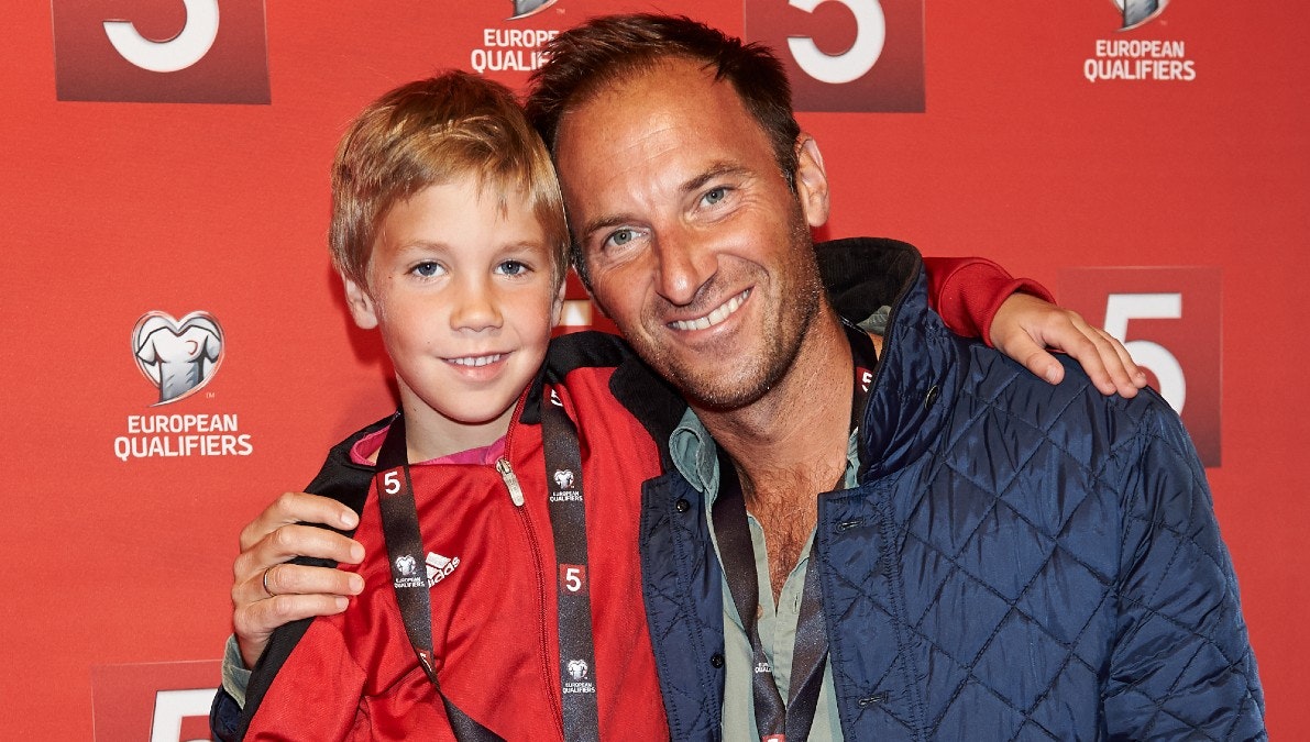 Joachim Knop og sønnen Herman i 2014.