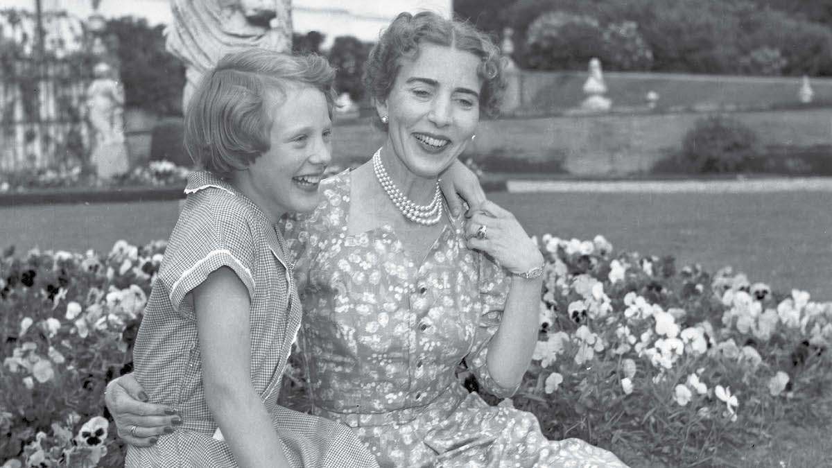 Prinsesse Margrethe og dronning Ingrid i 1953.