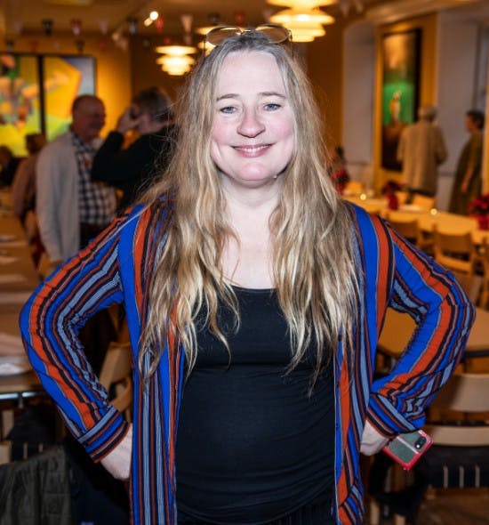 Christiane Bjørg Nielsen til Skuespillerforeningens julestue i november 2022.