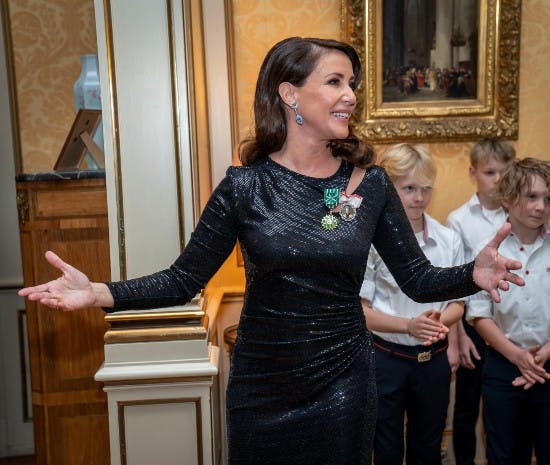 Prinsesse Marie var meget overvældet af overraskelsen på den franske ambassade.
