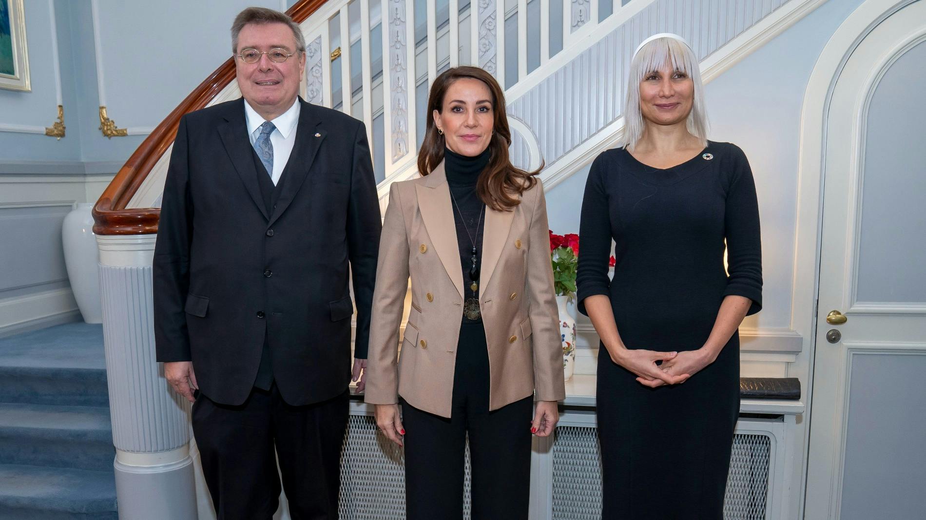Prinsesse Marie til Stop Spild Af Mad-arrangement i Den Tyske Ambassades residens i København.