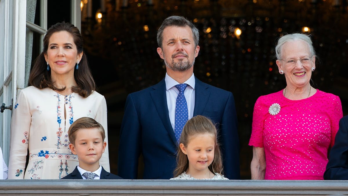 Kronprinsesse Mary, kronprins Frederik og dronning Margrethe 