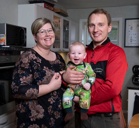 Nikoline, Svend og Thomas Bertram.