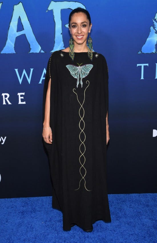 Oona Chaplin til premieren på den nye "Avatar"-film. 