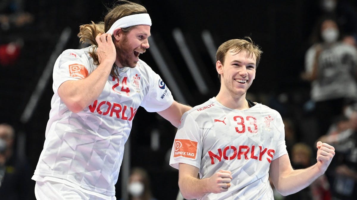 Mikkel Hansen og Mathias Gidsel