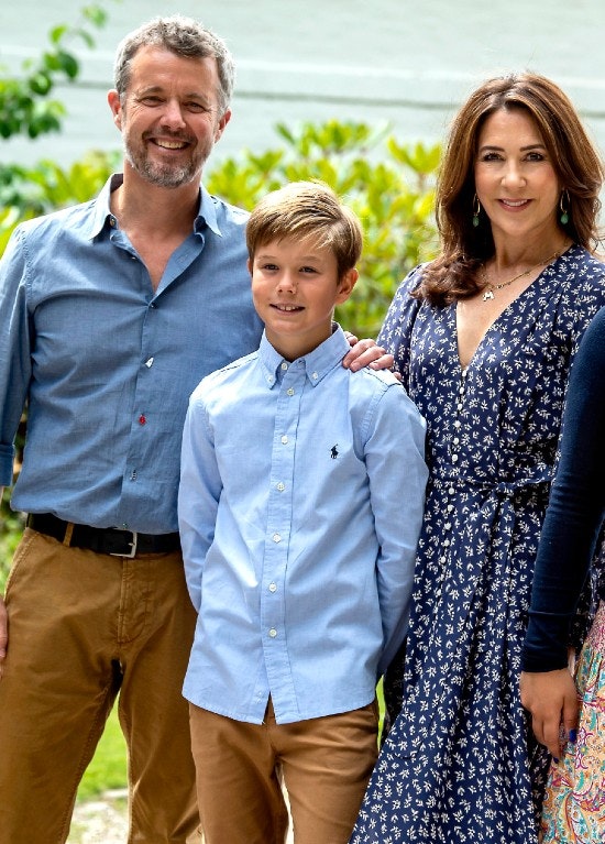 Kronprins Frederik, prins Vincent og kronprinsesse Mary