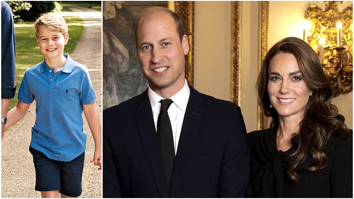Prins George, prins William og prinsesse Kate.