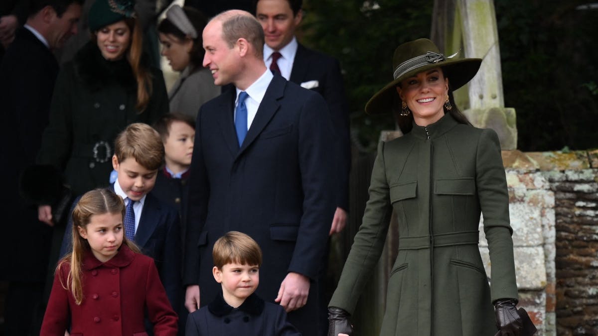 Prins William, prinsesse Catherine, prins George, prinsesse Charlotte og prins Louis