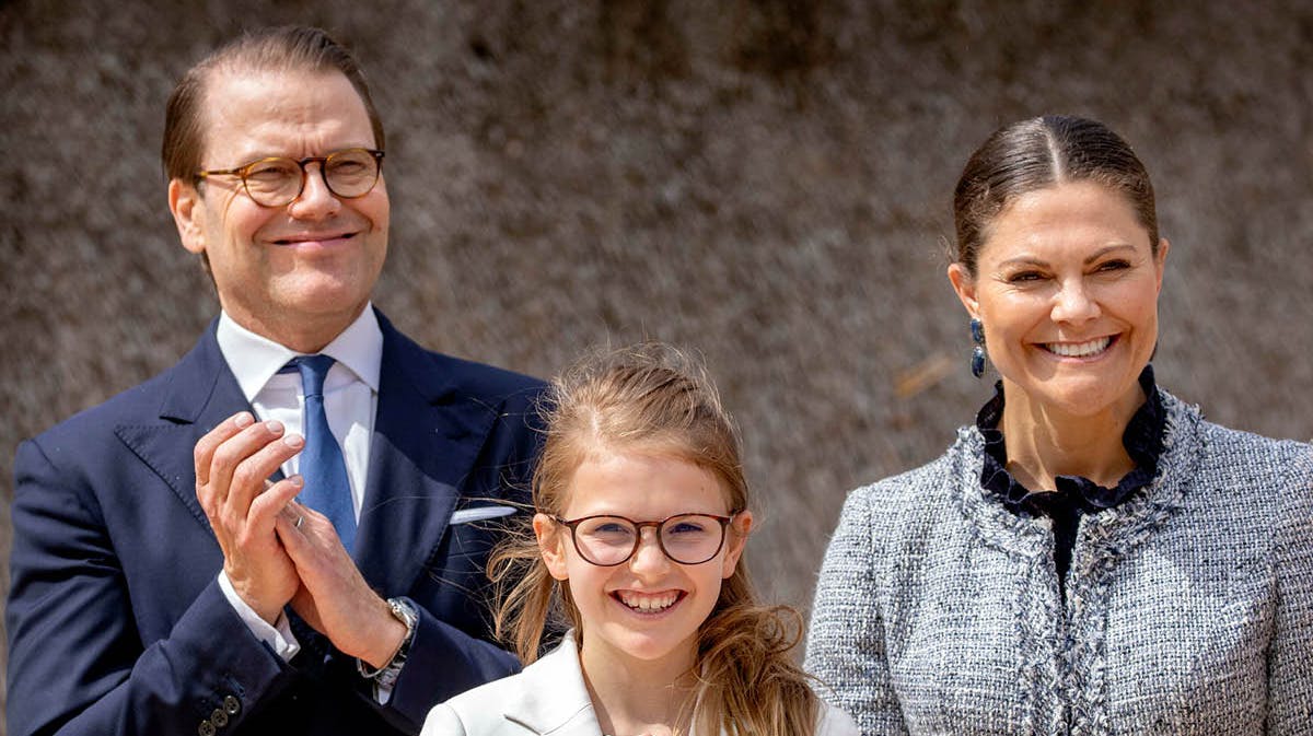 Prins Daniel, prinsesse Estelle og prinsesse Victoria.