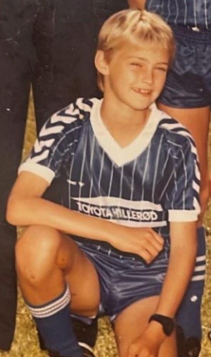 Jesper "Jokeren" Dahl som ung fodbolddreng