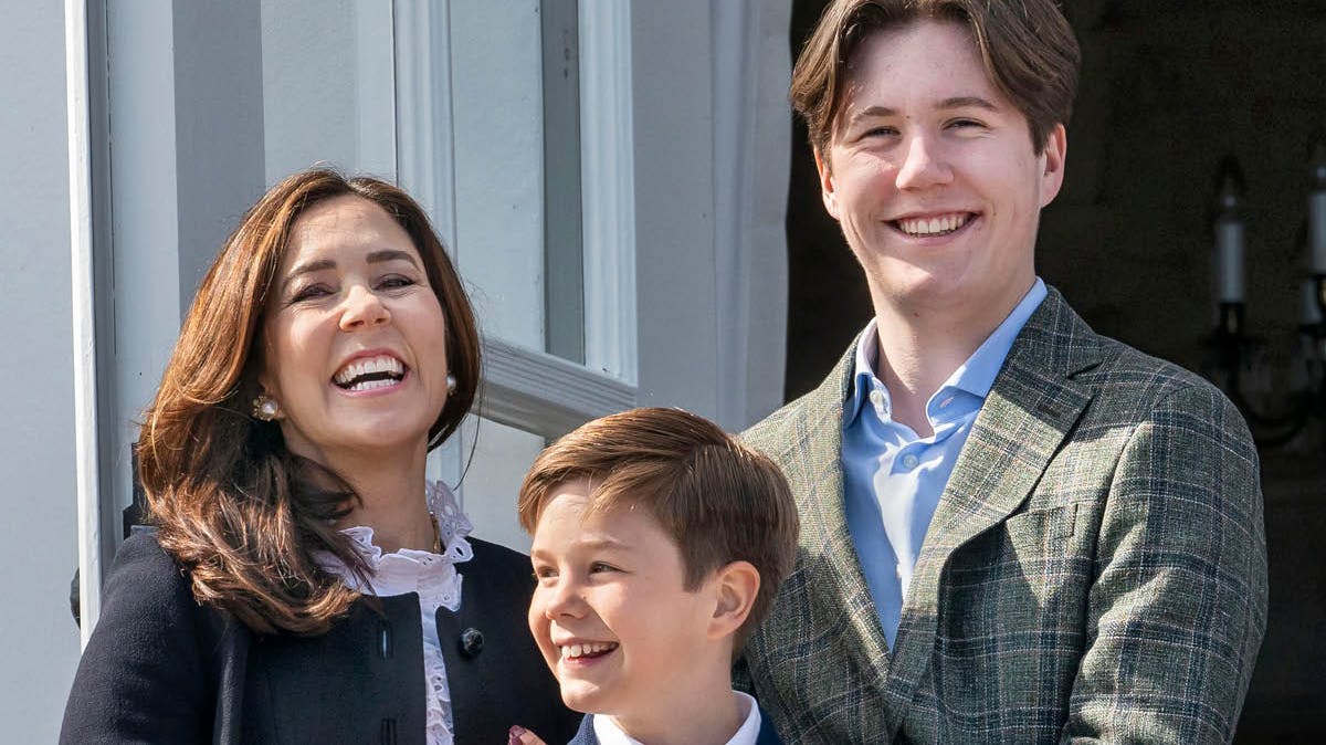 Kronprinsesse Mary, prins Vincent og prins Christian. Arkivfoto.