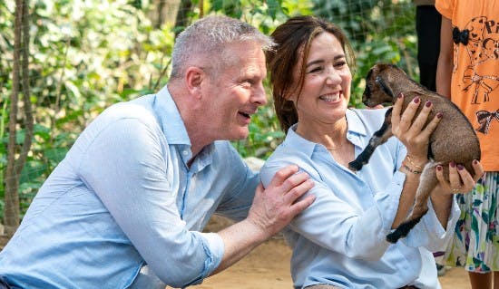 Flemming Møller Mortensen og kronprinsesse Mary