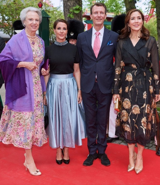 Prinsesse Benedikte, prinsesse Marie, prins Joachim og kronprinsesse Mary