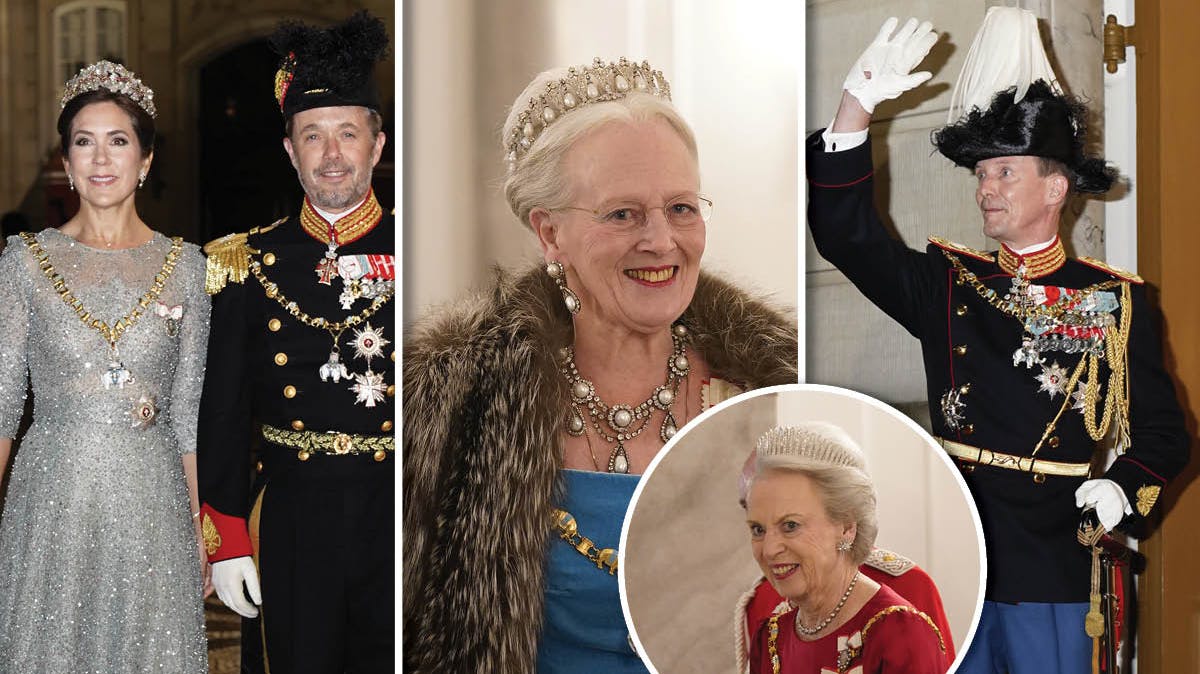 Den kongelige familie ankommer til Christian VII's Palæ på Amalienborg.