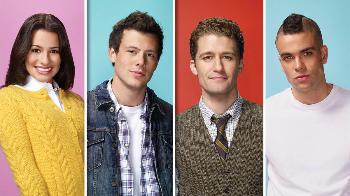 Lea Michele, Cory Monteith, Matthew Morrison og Mark Salling