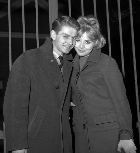 Helle Hertz med sin første mand, skuespiller Christoffer Bro. 