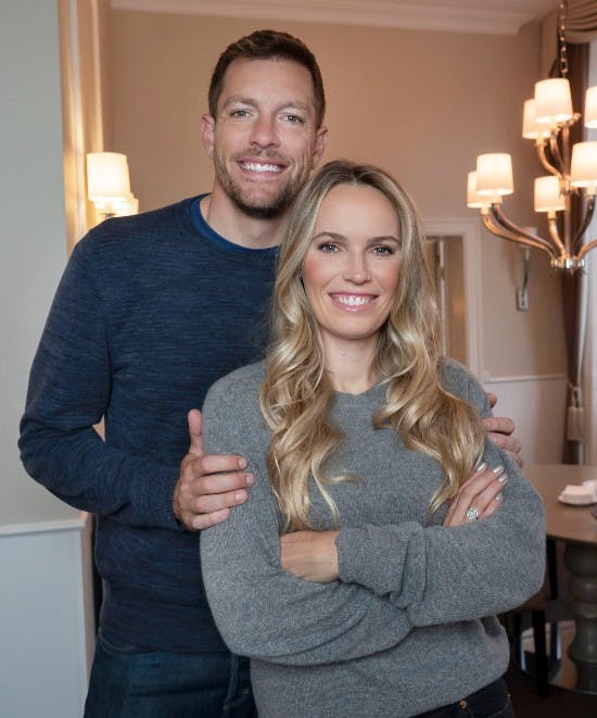 Caroline Wozniacki og David Lee.&nbsp;
