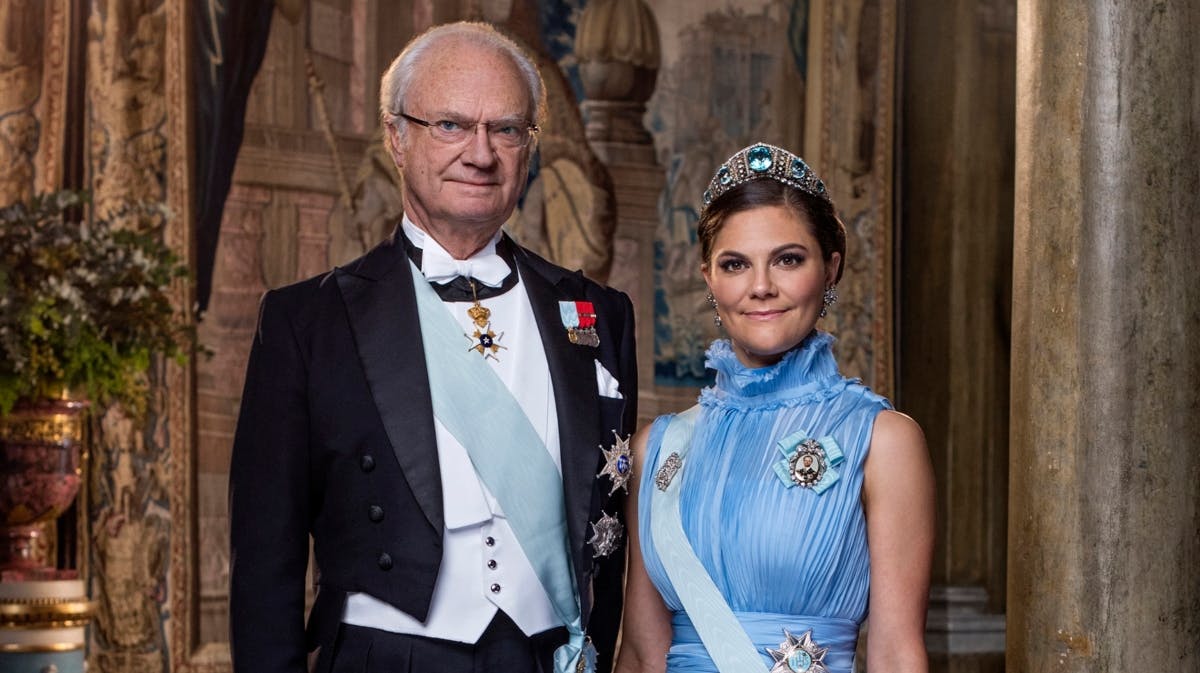 Kong Carl Gustaf og kronprinsesse Victoria