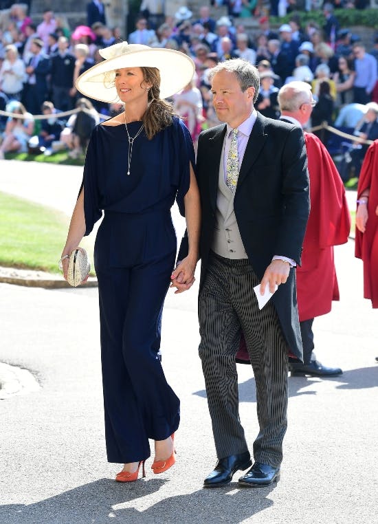 Tom og Claudia Bradby til prins Harry og hertuginde Meghans bryllup i 2018.