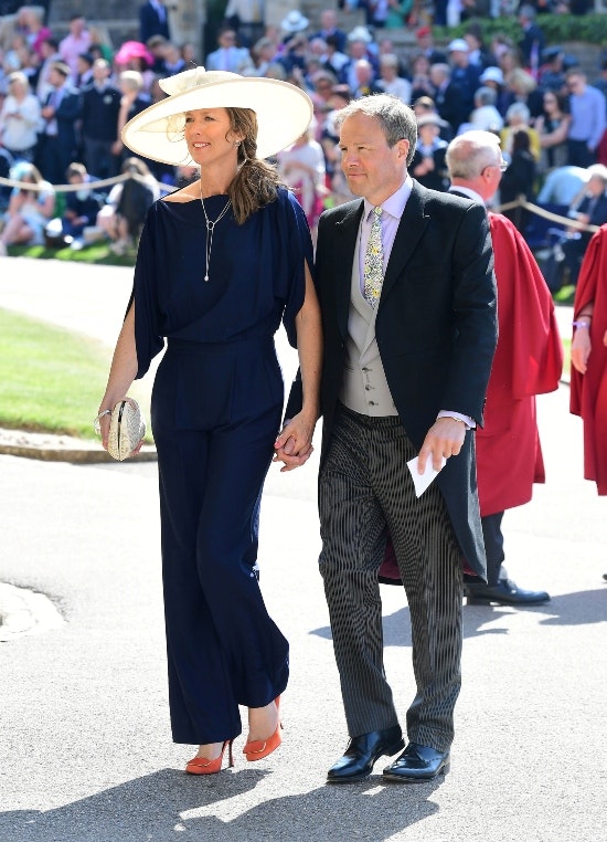 Tom og Claudia Bradby til prins Harry og hertuginde Meghans bryllup i 2018. 