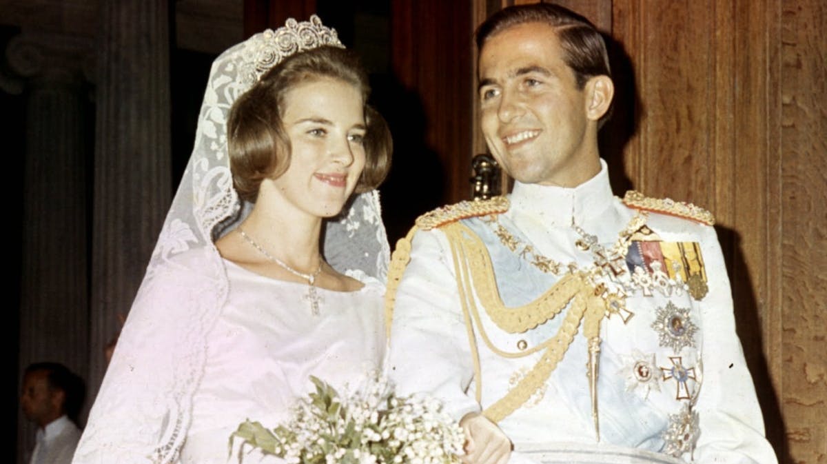 Daværende prinsesse Anne-Marie fik sin kong Konstantin den 18. september 1964.