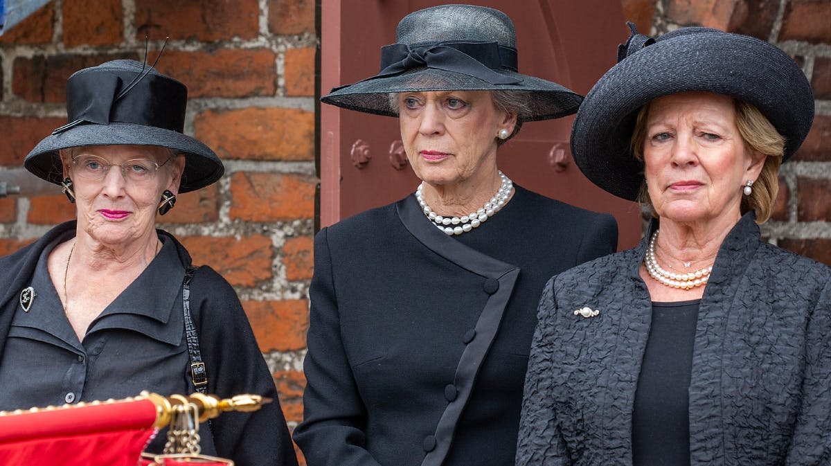 Dronning Margrethe, prinsesse Benedikte og dronning Anne-Marie