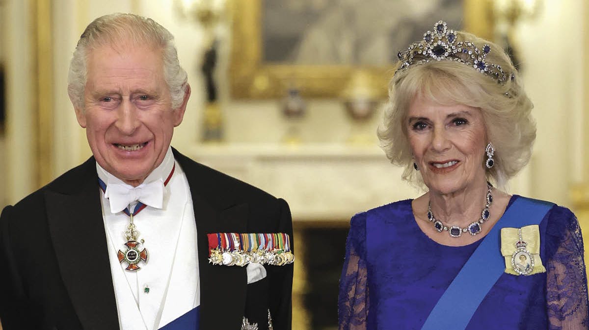 Kong Charles og dronning Camilla.
