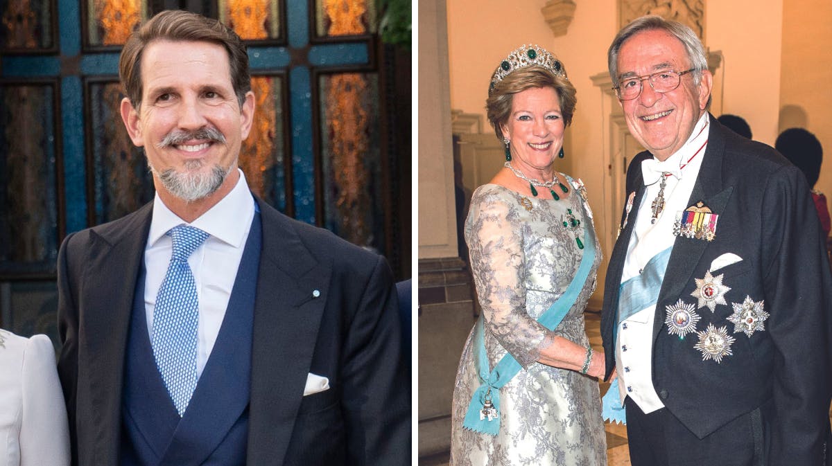 Kronprins Pavlos, dronning Anne-Marie og kong Konstantin